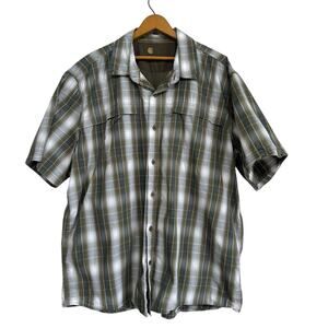 Carhartt Force Men’s Plaid Vented Relaxed Fit Short Sleeve Button Down Size 2XL